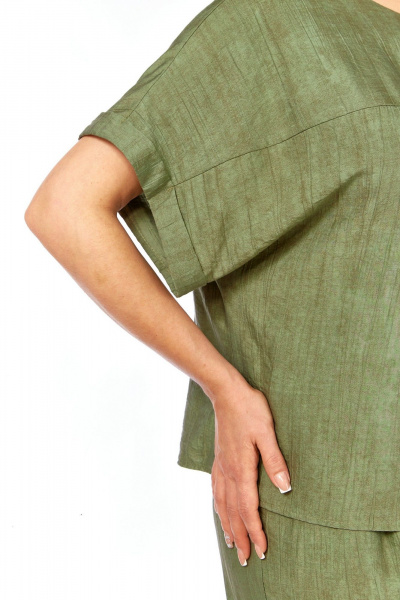 Брюки, топ Grace for you 272 олива - фото 7