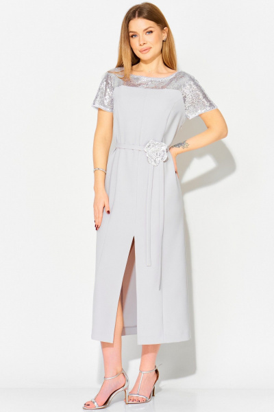 Платье Laikony L-114 светло-серый - фото 7
