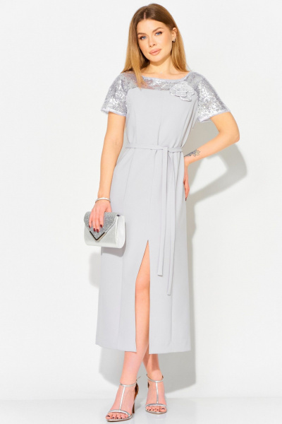 Платье Laikony L-114 светло-серый - фото 6