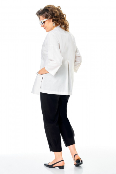 Брюки, жакет Anastasia 1345 бело-черный - фото 12
