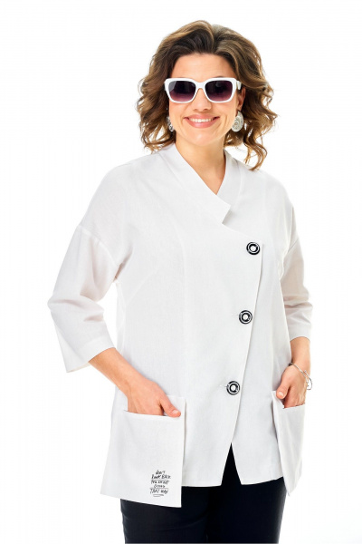 Брюки, жакет Anastasia 1345 бело-черный - фото 11