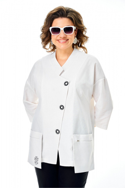 Брюки, жакет Anastasia 1345 бело-черный - фото 10