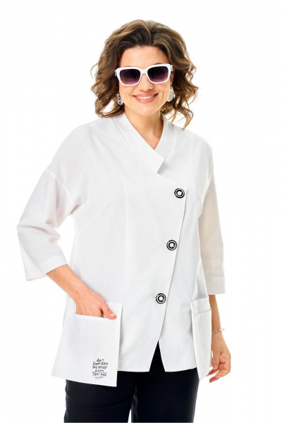 Брюки, жакет Anastasia 1345 бело-черный - фото 9