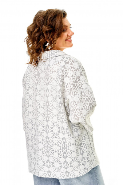 Жакет Anastasia 1355 серо-белый - фото 13