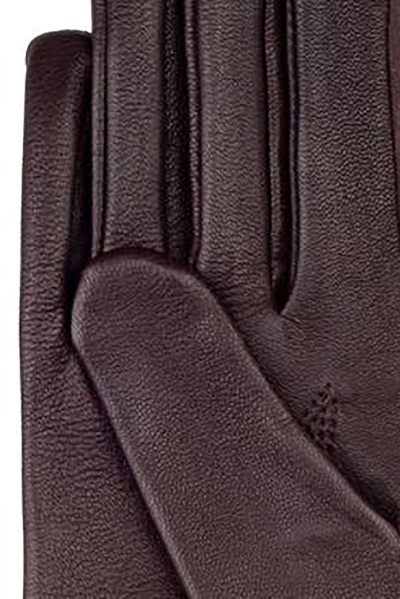 Кожаные перчатки с шерстью для повседневного стиля ACCENT 809р кофейный - фото 2