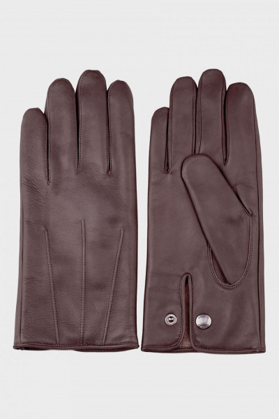 Кожаные перчатки с шерстью для повседневного стиля ACCENT 809р кофейный - фото 1