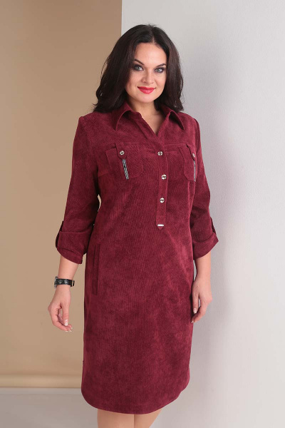 Платье Tensi 258 марсала - фото 3