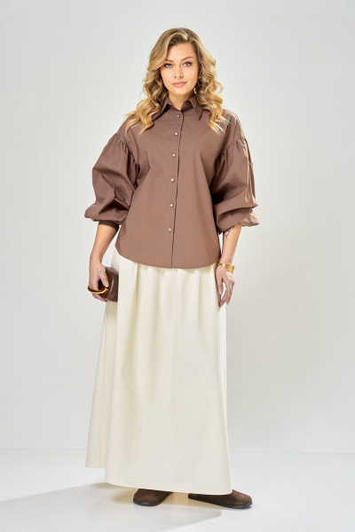 Блуза, юбка ARTELLA А-1022 шоколад+молочный - фото 4