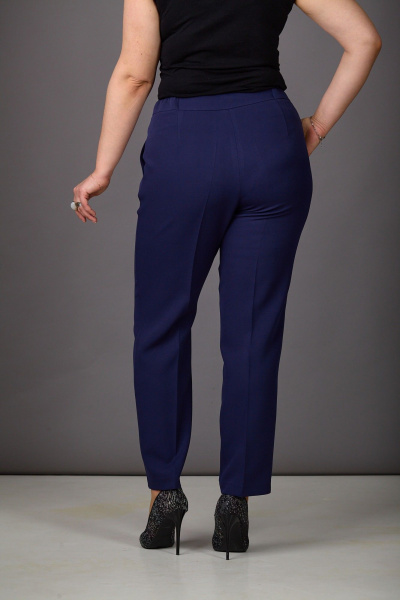 Брюки, жакет Rosheli 554/1 молочный/темно-синий - фото 7