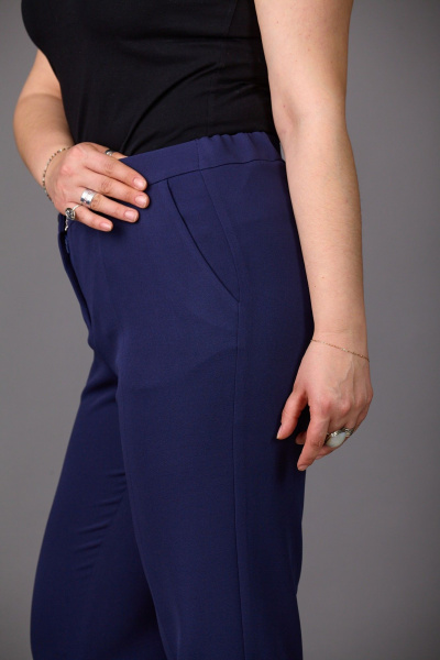 Брюки, жакет Rosheli 554/1 молочный/темно-синий - фото 6