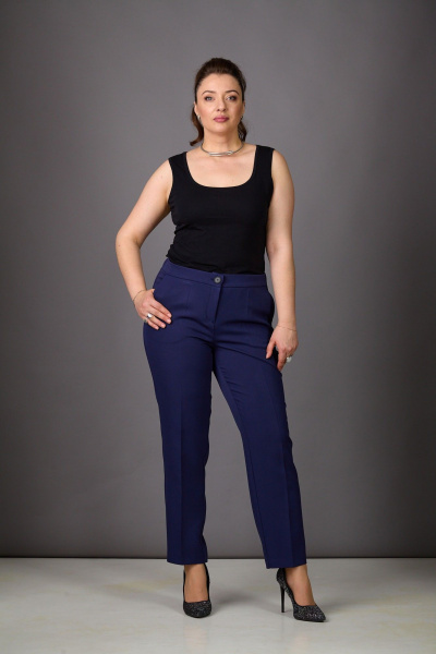 Брюки, жакет Rosheli 1184 молочный/темно-синий - фото 5