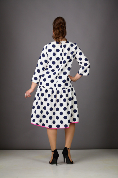 Платье Rosheli 1183/1 молочный/темно-синий - фото 5