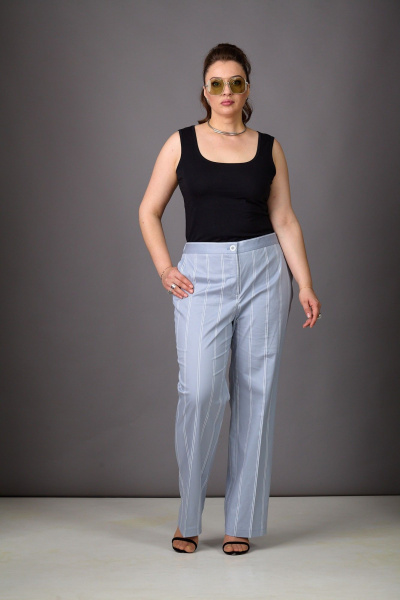 Брюки, жакет Rosheli 1185 серо-голубой - фото 7