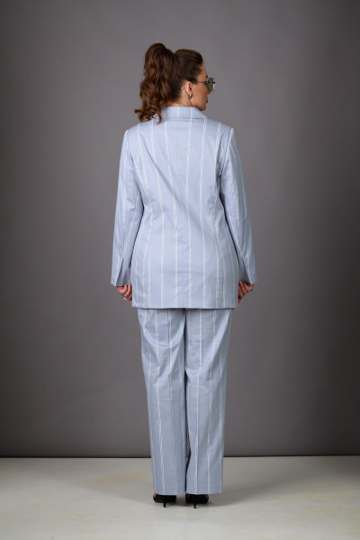 Брюки, жакет Rosheli 1185 серо-голубой - фото 4