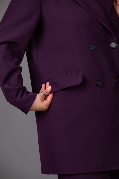 Брюки, жакет Rosheli 1187 баклажан - фото 8