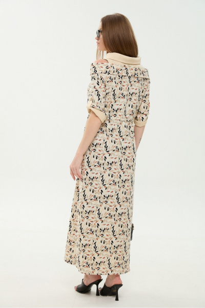 Платье NikVa 985-4 песочный_мультиколор - фото 8