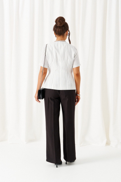 Брюки, жакет Beautiful&Free 6444 бело-черный - фото 8