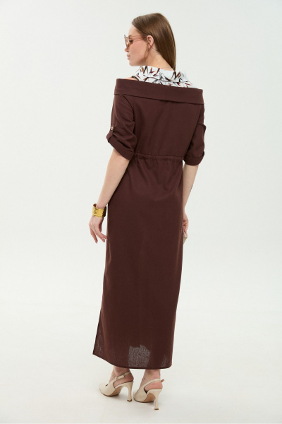 Платье NikVa 985-3 шоколад - фото 10