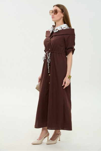 Платье NikVa 985-3 шоколад - фото 8