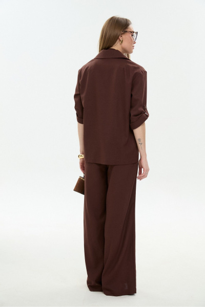 Брюки, жакет NikVa 979-6 шоколад - фото 7