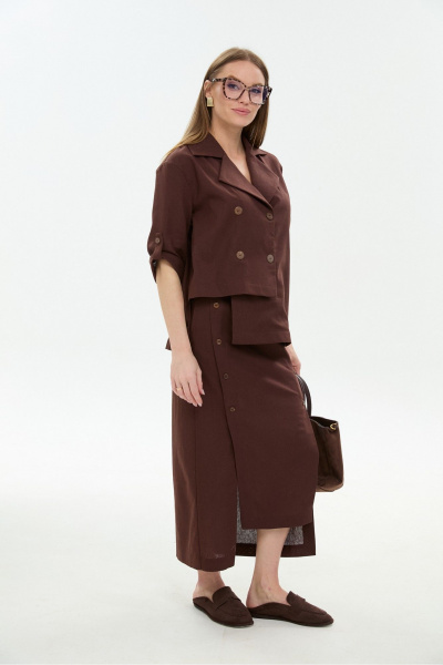 Жакет NikVa 973-5 шоколад - фото 6