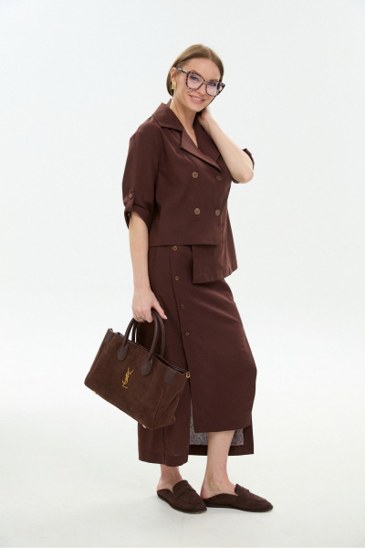 Жакет NikVa 973-5 шоколад - фото 5