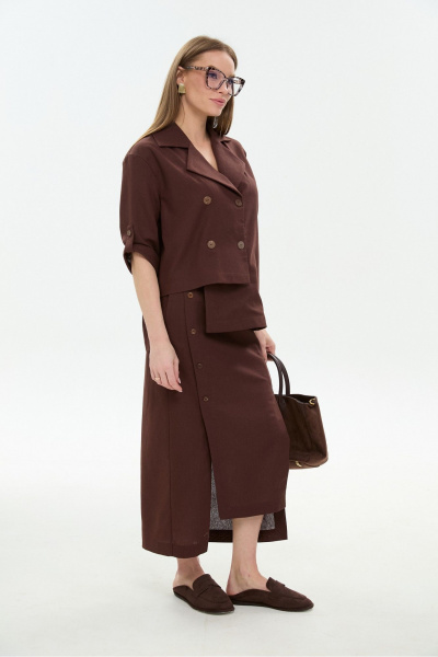 Жакет NikVa 973-5 шоколад - фото 3