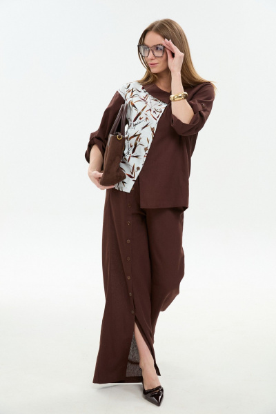 Брюки NikVa 977-6 шоколад - фото 5