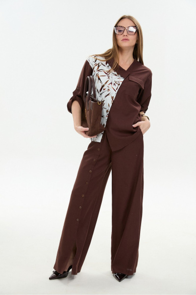 Брюки NikVa 977-6 шоколад - фото 1