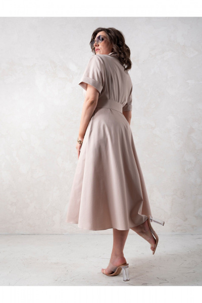 Платье Erika 1521 бежевый - фото 2