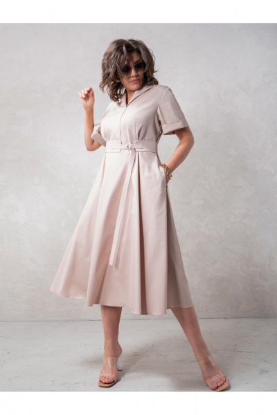 Платье Erika 1521 бежевый - фото 1