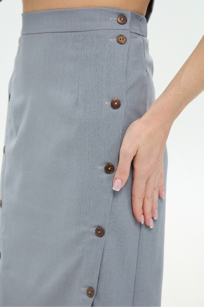 Жакет, юбка NikVa 972-7 серый - фото 9