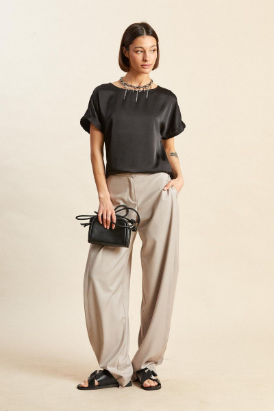 Брюки Rivoli 5262 серо-розовый - фото 1