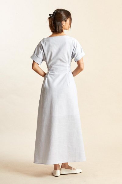 Платье Rivoli 7200 бело-голубой - фото 6