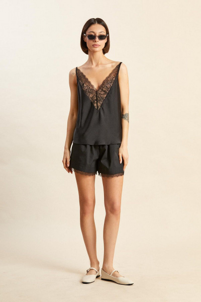Топ, шорты Rivoli 9038 черный - фото 1