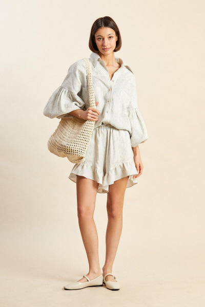 Блуза, шорты Rivoli 9039 серый - фото 3