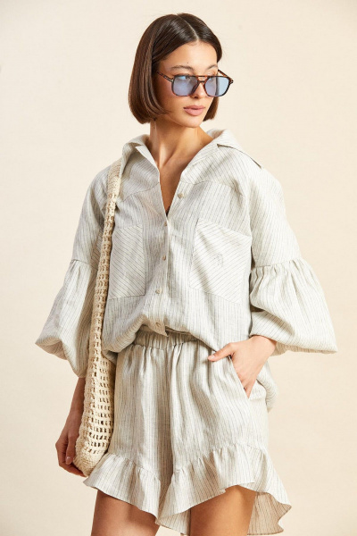 Блуза, шорты Rivoli 9039 серый - фото 2