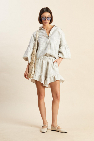 Блуза, шорты Rivoli 9039 серый - фото 1