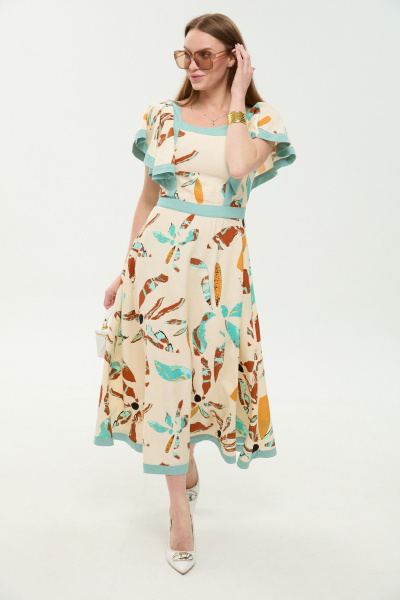 Платье NikVa 984-2 мята_и_бохо_мультиколор - фото 11