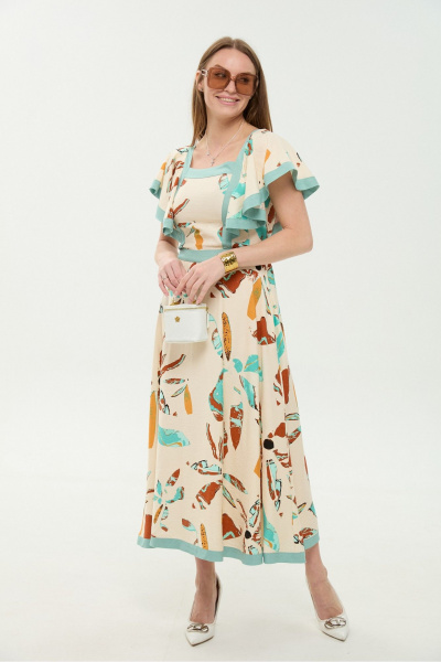 Платье NikVa 984-2 мята_и_бохо_мультиколор - фото 10