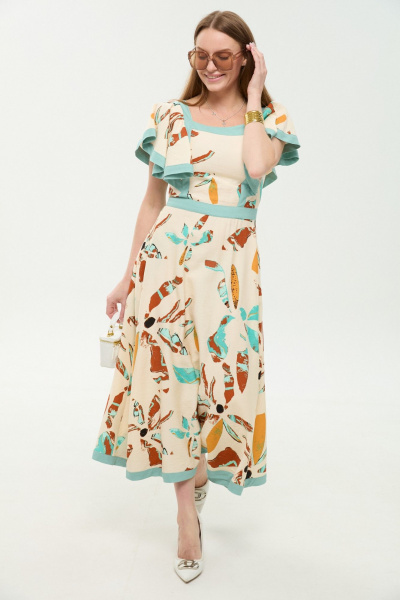 Платье NikVa 984-2 мята_и_бохо_мультиколор - фото 9