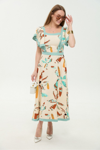 Платье NikVa 984-2 мята_и_бохо_мультиколор - фото 6