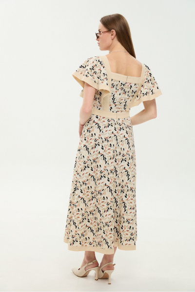 Платье NikVa 984-3 песочный_мультиколор - фото 11