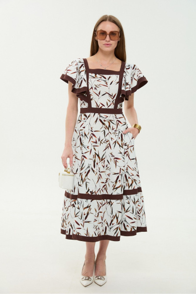 Платье NikVa 984-4 листья_мультиколор - фото 10
