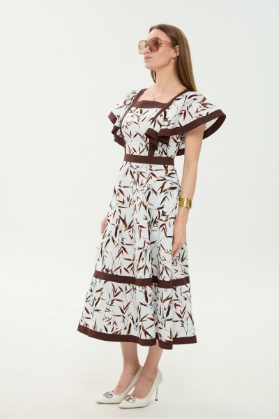 Платье NikVa 984-4 листья_мультиколор - фото 8