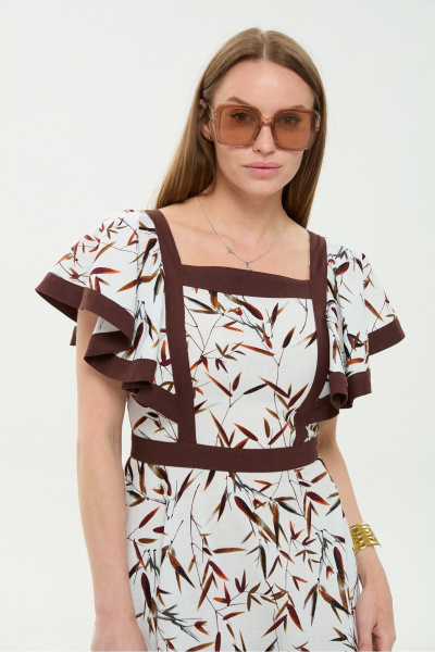 Платье NikVa 984-4 листья_мультиколор - фото 6