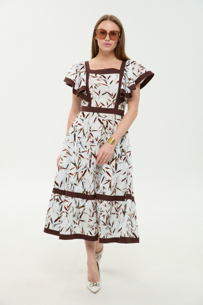 Платье NikVa 984-4 листья_мультиколор - фото 5