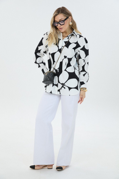 Брюки, рубашка LM К1440194 черно-белый - фото 4