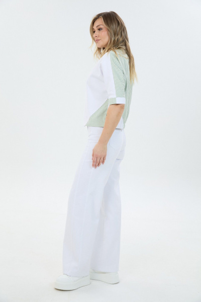 Брюки, джемпер LM К8248 белый_джинс - фото 5