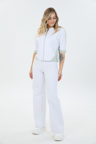 Брюки, джемпер LM К8248 белый_джинс - фото 4